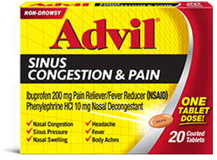 Advil Congestion Relief, Coated Tablets 20 ea