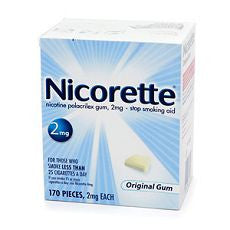 Nicorette Nicotine Gum 2mg, Original 170 ea