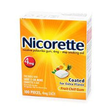 Nicorette Nicotine Gum 4mg, Fruit Chill 100 ea - OutpatientMD.com