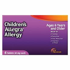 Allegra Children's 12 Hour Allergy, Tablets 6 ea