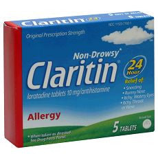 Claritin Non-Drowsy 24 Hour Allergy, 5 Tablets