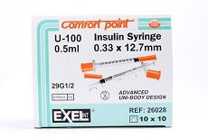 Insulin Syringe 29G x 1/2" 1/2cc