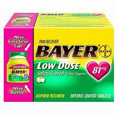 Bayer Low Dose "Baby" Aspirin Pain Reliever, 81mg