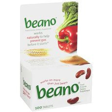 Beano Food Enzyme Dietary Supplement, Tablets 100
