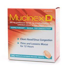 MucinexD Expectorant, Nasal Decongestant, 600 mg - OutpatientMD.com