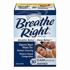 Breathe Right Nasal Strips, Small/Medium, Clear 30
