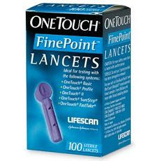OneTouch Fine Point Sterile Lancets 100 ea - OutpatientMD.com