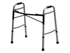 Walker Folding 2 Button Oversized with Wheels - OutpatientMD.com