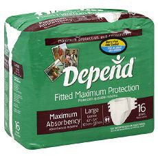 Depends Fitted Maximum Protection Briefs Large - OutpatientMD.com