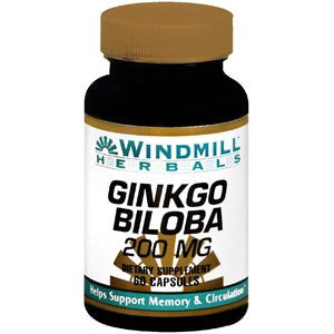 Ginkgo Biloba 200 mg Capsules - 60 ea